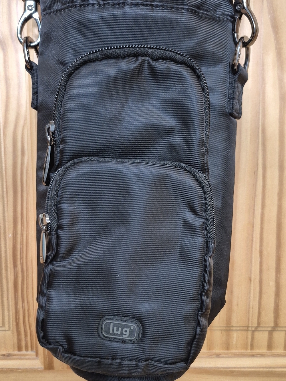 Lug Huggie Insulated Crossbody Water Bottle Holder - Matte Black